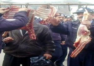 Mahallebaşında kaçak et operasyonu 